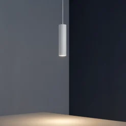 Lampade A Sospensione-Selezionato da Mazzolaluce Lampada a sospensione cilindro bianco per isola cucina