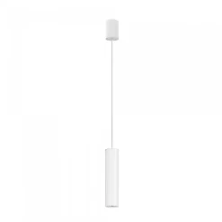 Lampade A Sospensione-Selezionato da Mazzolaluce Lampada a sospensione cilindro bianco per isola cucina