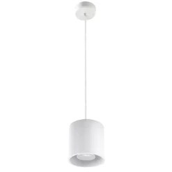 Lampade A Sospensione-Selezionato da Mazzolaluce Lampada a sospensione cilindro bianco per isola