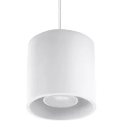 Lampade A Sospensione-Selezionato da Mazzolaluce Lampada a sospensione cilindro bianco per isola