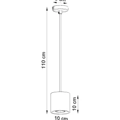 Lampade A Sospensione-Selezionato da Mazzolaluce Lampada a sospensione cilindro bianco per isola