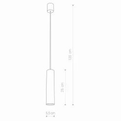 Lampade A Sospensione-Selezionato da Mazzolaluce Lampada a sospensione cilindro nero per penisola moderna