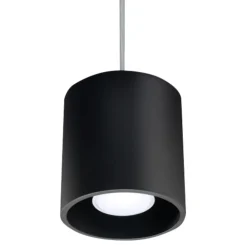 Lampade A Sospensione-Selezionato da Mazzolaluce Lampada a sospensione cilindro corto nero per isola