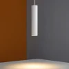 Lampade A Sospensione-Selezionato da Mazzolaluce Lampada a sospensione cilindro bianca per isola bancone
