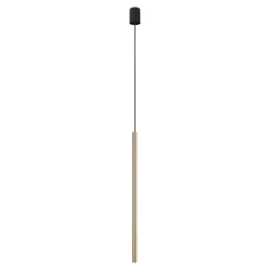 Lampade A Sospensione-Selezionato da Mazzolaluce Lampada a sospensione cilindro oro satinato