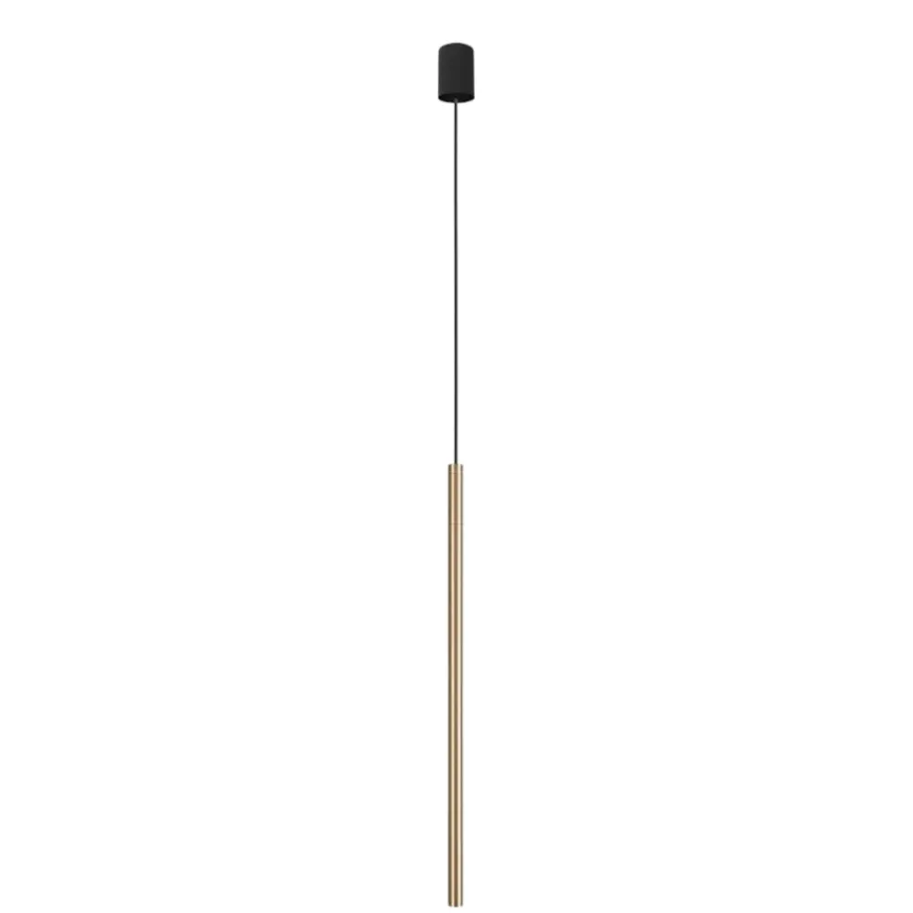 Lampade A Sospensione-Selezionato da Mazzolaluce Lampada a sospensione cilindro lungo 100cm oro