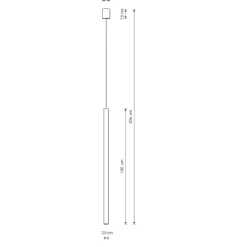 Lampade A Sospensione-Selezionato da Mazzolaluce Lampada a sospensione cilindro lungo 100cm oro
