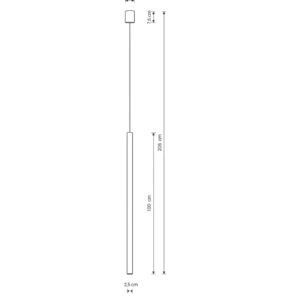 Lampade A Sospensione-Selezionato da Mazzolaluce Lampada a sospensione cilindro lungo 100cm oro