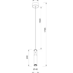Lampade A Sospensione-Selezionato da Mazzolaluce Lampada a sospensione cilindro design nero led per top