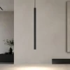 Lampade A Sospensione-Selezionato da Mazzolaluce Lampada a sospensione cilindro nero rigato 75 cm