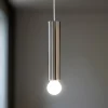 Lampade A Sospensione-Linea Light Lampada a sospensione cilindro cromo h30 e27 birba