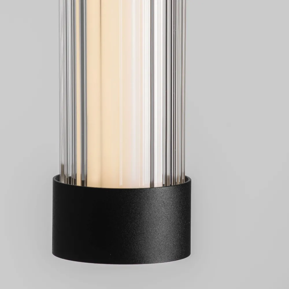 Lampade A Sospensione-Selezionato da Mazzolaluce Lampada a sospensione cilindro rigato in vetro led 14w 2700k-3000k