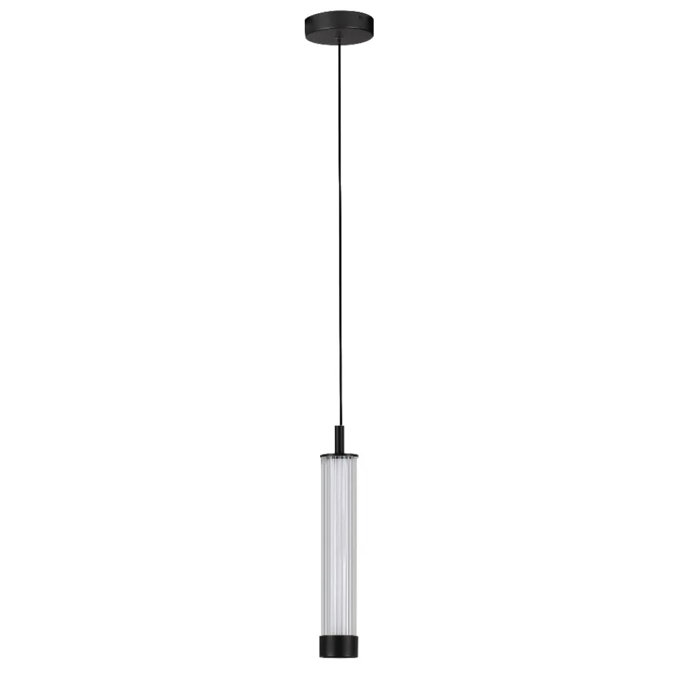 Lampade A Sospensione-Selezionato da Mazzolaluce Lampada a sospensione cilindro rigato in vetro led 14w 2700k-3000k