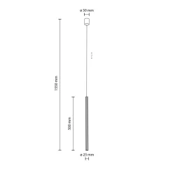 Lampade A Sospensione-Selezionato da Mazzolaluce Lampada a sospensione 50 cm cilindro rigato marrone
