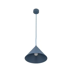 Lampade A Sospensione-Selezionato da Mazzolaluce Lampada a sospensione 26 cm cono metallo blu per cucina moderna