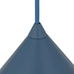 Lampade A Sospensione-Selezionato da Mazzolaluce Lampada a sospensione 26 cm cono metallo blu per cucina moderna