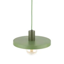 Lampade A Sospensione-Selezionato da Mazzolaluce Lampada a sospensione 30 cm disco verde in metallo design moderna