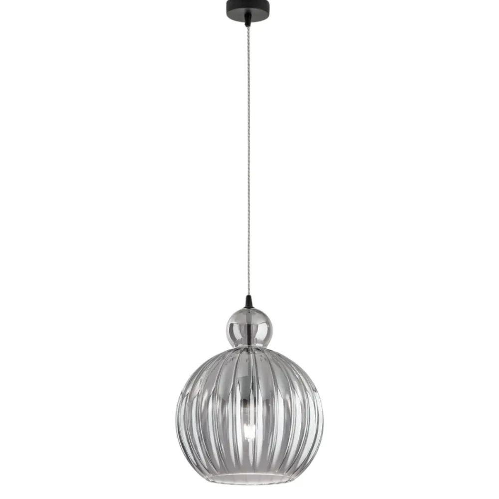 Lampade A Sospensione-Perenz Illuminazione Lampada a sospensione 25cm sfera di vetro fume specchiato perenz lia