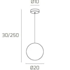 Lampade A Sospensione-Selezionato da Mazzolaluce Lampada a sospensione 20cm sfera vetro ambra sfumato top light