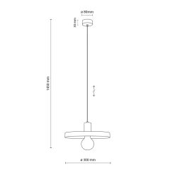 Lampade A Sospensione-Selezionato da Mazzolaluce Lampada a sospensione 30 cm verde mattone disco di metallo