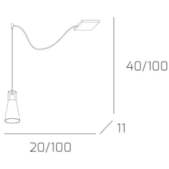 Lampade A Sospensione-Top Light Lampada a sospensione con decentramento
