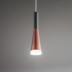Lampade A Sospensione-Perenz Illuminazione Lampada a sospensione cone perenz oro rosa nero led 7w 3000k