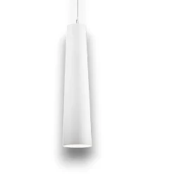 Lampade A Sospensione-Perenz Illuminazione Lampada a sospensione cono allungato vetro bianco perenz canna