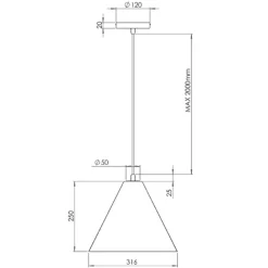 Lampade A Sospensione-Fabas Luce Lampada a sospensione cono bordeaux plastica vegetale cone