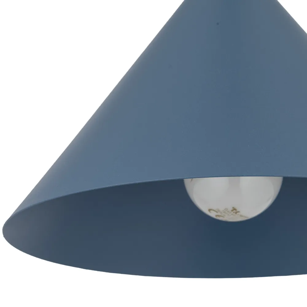 Lampade A Sospensione-Selezionato da Mazzolaluce Lampada a sospensione cono 21 cm blu in metallo per cucina