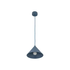 Lampade A Sospensione-Selezionato da Mazzolaluce Lampada a sospensione cono 21 cm blu in metallo per cucina