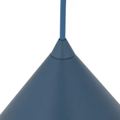 Lampade A Sospensione-Selezionato da Mazzolaluce Lampada a sospensione cono 21 cm blu in metallo per cucina