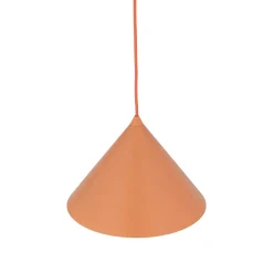 Lampade A Sospensione-Selezionato da Mazzolaluce Lampada a sospensione cono 26 cm arancione in metallo per cucina