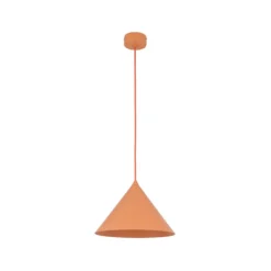 Lampade A Sospensione-Selezionato da Mazzolaluce Lampada a sospensione cono 26 cm arancione in metallo per cucina