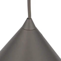 Lampade A Sospensione-Selezionato da Mazzolaluce Lampada a sospensione cono 21 cm marrone di metallo per cucina