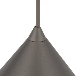 Lampade A Sospensione-Selezionato da Mazzolaluce Lampada a sospensione cono 26 cm metallo marrone per cucina