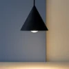 Lampade A Sospensione-Selezionato da Mazzolaluce Lampada a sospensione cono 21 cm di metallo nero per isola