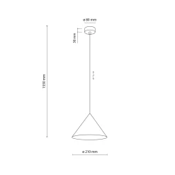 Lampade A Sospensione-Selezionato da Mazzolaluce Lampada a sospensione cono 21 cm sabbia per cucina