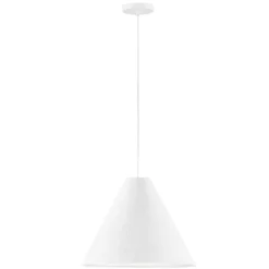 Lampade A Sospensione-Selezionato da Mazzolaluce Lampada a sospensione cono 30cm di cartapesta bianco