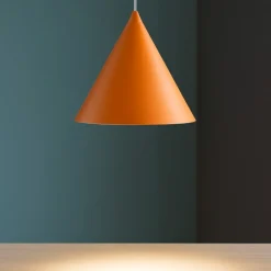 Lampade A Sospensione-Selezionato da Mazzolaluce Lampada a sospensione cono 32cm arancione