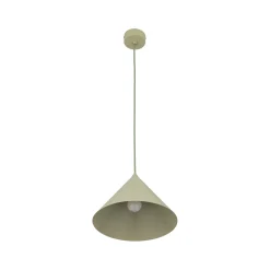Lampade A Sospensione-Selezionato da Mazzolaluce Lampada a sospensione cono 26 cm verde in metallo per cucina