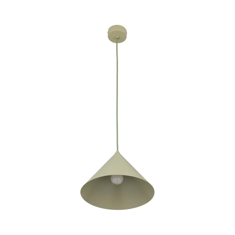 Lampade A Sospensione-Selezionato da Mazzolaluce Lampada a sospensione cono 26 cm verde in metallo per cucina