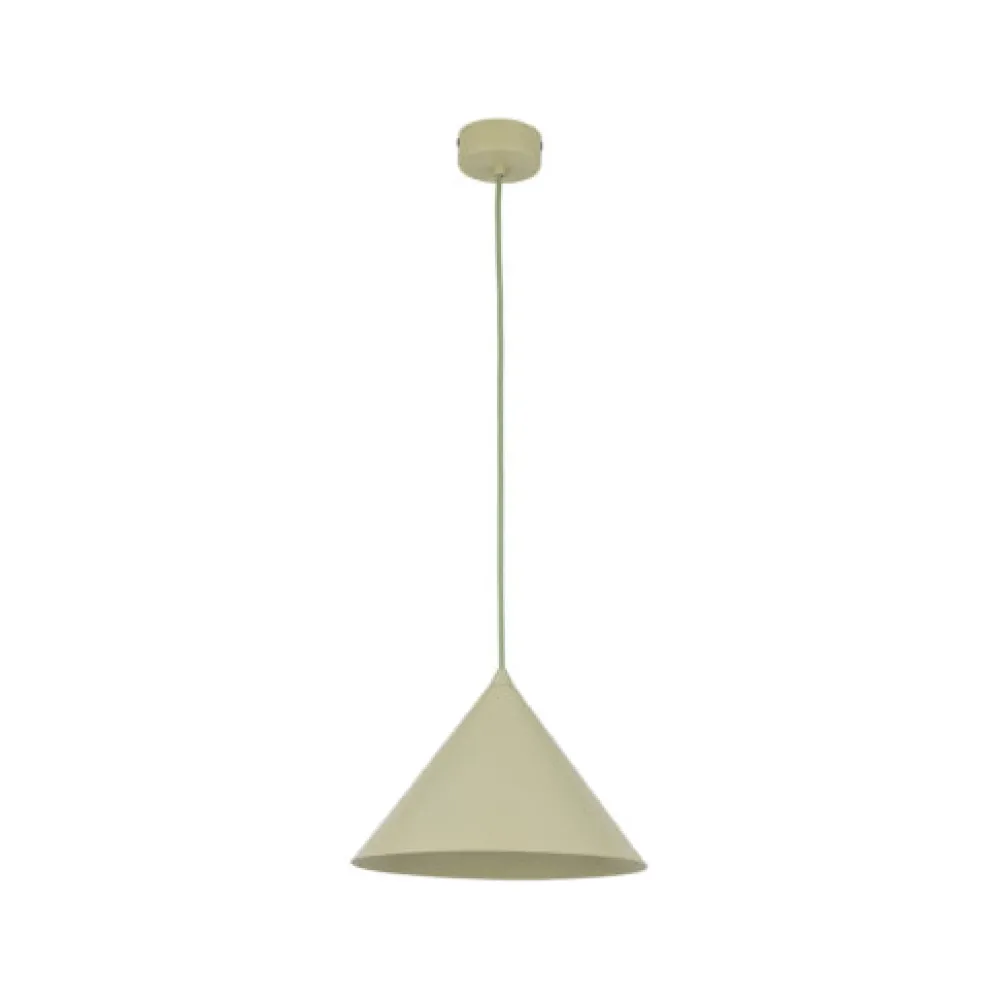 Lampade A Sospensione-Selezionato da Mazzolaluce Lampada a sospensione cono 26 cm verde in metallo per cucina