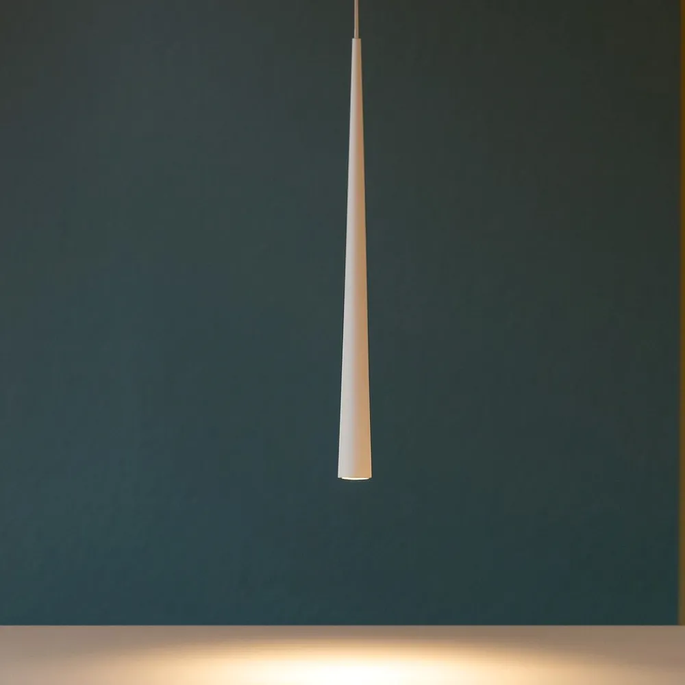 Lampade A Sospensione-Selezionato da Mazzolaluce Lampada a sospensione cono da incasso 5w 3000k metallo bianco