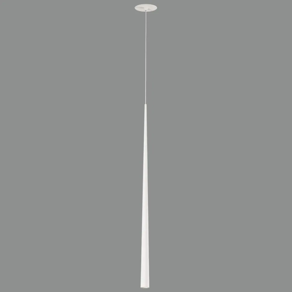 Lampade A Sospensione-Selezionato da Mazzolaluce Lampada a sospensione cono da incasso 5w 3000k metallo bianco