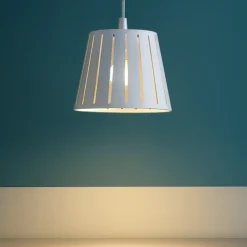 Lampade A Sospensione-Selezionato da Mazzolaluce Lampada a sospensione cono design bianca moderna per isola penisola fp
