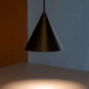 Lampade A Sospensione-Selezionato da Mazzolaluce Lampada a sospensione cono di metallo 26 cm marrone scuro per cucina
