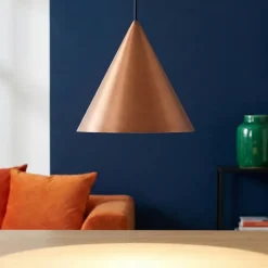 Lampade A Sospensione-Selezionato da Mazzolaluce Lampada a sospensione cono led dimmerabile colore rame