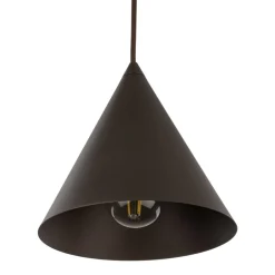 Lampade A Sospensione-Selezionato da Mazzolaluce Lampada a sospensione cono marrone 21 cm per isola cucina