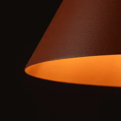Lampade A Sospensione-Selezionato da Mazzolaluce Lampada a sospensione cono metallo colore mattone 25 cm per cucina