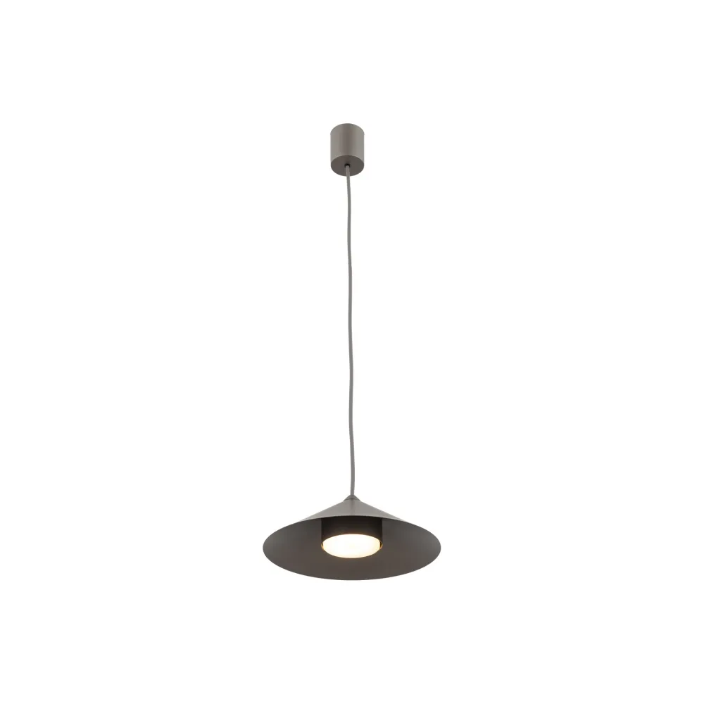Lampade A Sospensione-Selezionato da Mazzolaluce Lampada a sospensione cono metallo marrone 23 cm per isola cucina